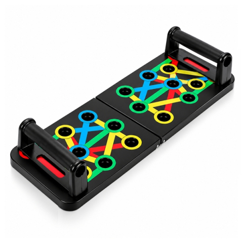Accesori casa & gradina - Placă fitness pentru flotări DEPOX®, multifuncțională, pliabilă, cu mânere detașabile, portabilă, multicolor