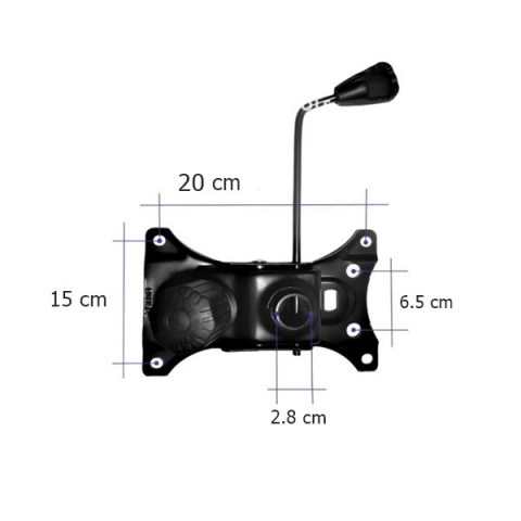 Plăcuță balans metalică pentru mecanism scaun directorial, 20 cm x 15 cm [2]