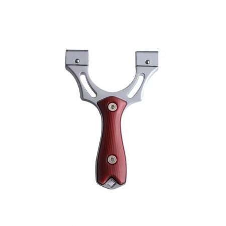 Set prastie metalica cu laser si bile metalice 11 mm DEPOX®, 11.5 cm, cu boloboc, maner lemn, maro [4]