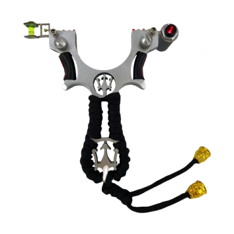 Praștie de precizie multifuncțională cu laser, metal cu vizor optic, 2 elastice de rezervă, 11 cm, negru [1]