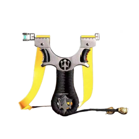 Praștie de precizie multifuncțională cu laser, metal cu vizor optic, 2 elastice de rezervă, 11 cm, negru [5]