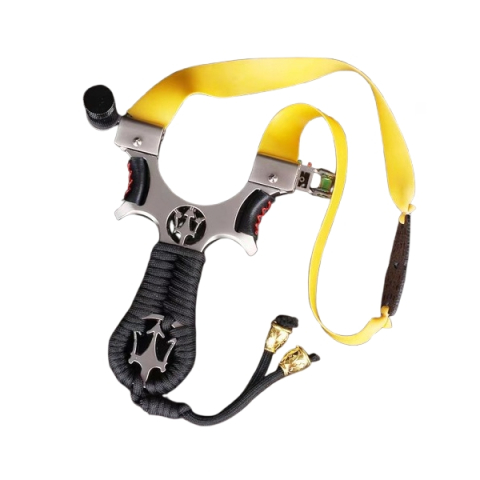 Praștie de precizie multifuncțională cu laser, metal cu vizor optic, 2 elastice de rezervă, 11 cm, negru [2]