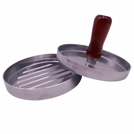 Articole bucatarie - Presa manuala pentru burgeri IdeallStore®, Exquisite Chef, aluminiu, 11.5 cm, argintiu