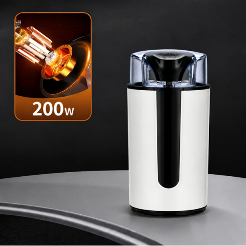 Rasnita electrica de cafea  DEPOX®, 200W, capacitate 75 g, lame din otel inoxidabil, functie Pulse, sistem de siguranta, pana la 3 cesti [2]
