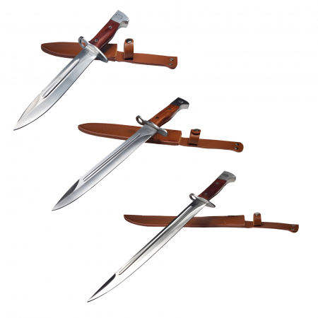 SPORT & TIMP LIBER - Set 3 cutite vanatoare, AK-47, teaca cadou