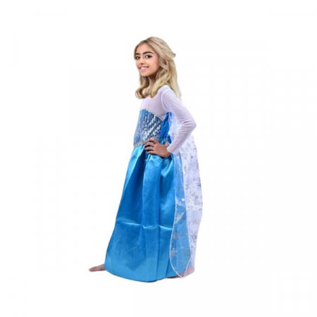 Rochie carnaval printesa Elsa Frozen, Albastru , Halloween, 5-7 ani, 110-120 cm [1]