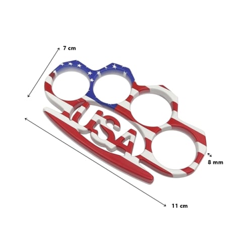 Set trei rozete, American Flag, DEPOX®, 11 cm, multicolor [3]