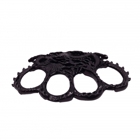 Rozeta de autoaparare IdeallStore, model Fire Dragon Skin, 0.5 cm, negru [2]
