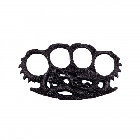 Pumnaluri si boxuri - Rozeta de autoaparare IdeallStore, model Fire Dragon Skin, 0.5 cm, negru