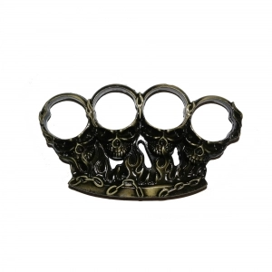 Pumnaluri si boxuri - Rozeta de autoaparare IdeallStore®, model Skull Crushing, 0.5 cm, aramiu