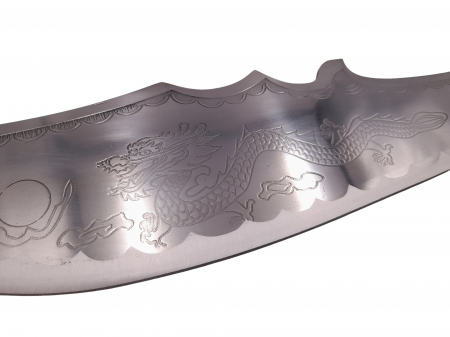 Sabie chinezeasca de razboi IdeallStore®, Dragon Stance, otel inoxidabil, 75 cm, argintiu, cutit de aruncat, teaca inclusa [4]