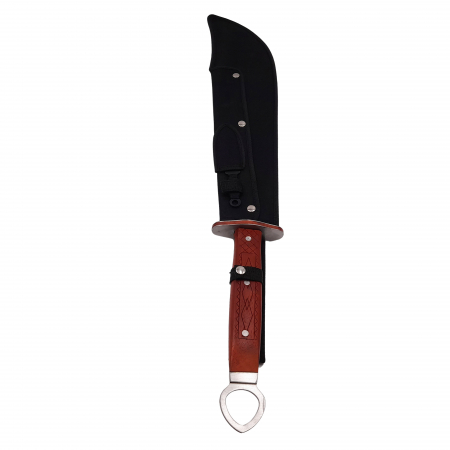 Sabie chinezeasca de razboi IdeallStore®, Dragon Stance, otel inoxidabil, 75 cm, argintiu, cutit de aruncat, teaca inclusa [8]