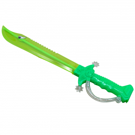 Sabie de jucarie IdeallStore®, Eye Sight, plastic, LED, sunete, 60 cm, verde [4]