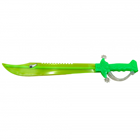 Costume Halloween copii - Sabie de jucarie IdeallStore®, Eye Sight, plastic, LED, sunete, 60 cm, verde