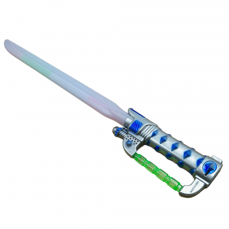 Sabie de jucarie IdeallStore®, Future Warrior, plastic, LED, sunete, 63.5 cm, argintiu [4]