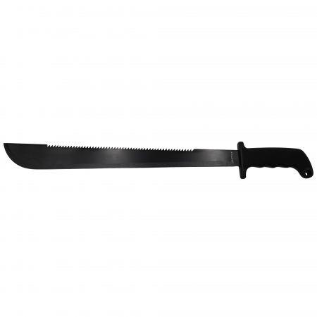 Sabie de vanatoare IdeallStore®, Swish Style, 60 cm, otel inoxidabil, neagra, teaca inclusa [1]