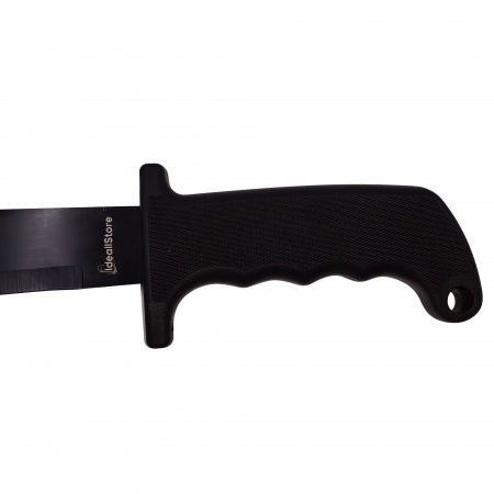 Sabie de vanatoare IdeallStore®, Swish Style, 60 cm, otel inoxidabil, neagra, teaca inclusa [3]