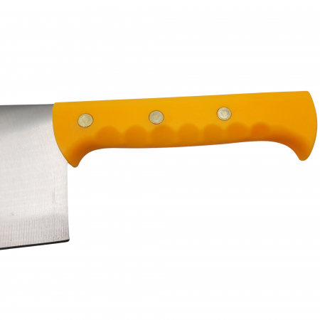 Satar macelarie IdeallStore®, Rough Kitchen, 43.5 cm, otel inoxidabil, 1.1 kg, galben [2]