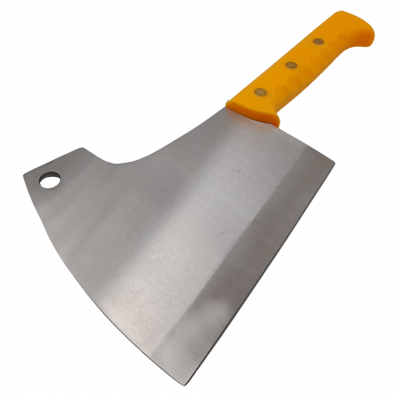 Satar macelarie IdeallStore®, Rough Kitchen, 38 cm, otel inoxidabil, 1.1 kg, galben [1]