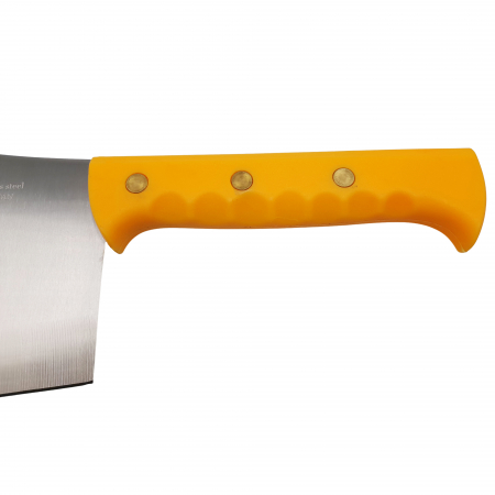 Satar macelarie IdeallStore®, Rough Kitchen, 38 cm, otel inoxidabil, 1.1 kg, galben [2]