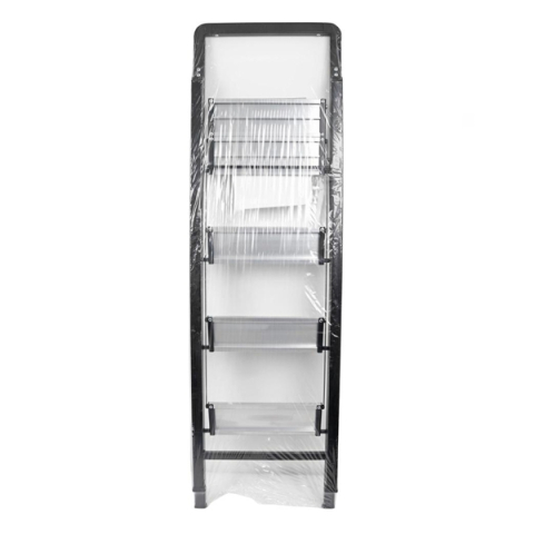 Scara pliabila aluminiu 4 trepte, DEPOX®, antiderapanta, compacta, negru, 138 cm [5]