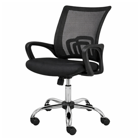 Scaun pentru birou,  DEPOX®, rotativ, 57 x 51 x 90 cm, negru [2]