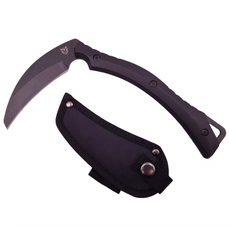 Topor camping - Secure de drumetie IdeallStore®, Grim Reaper, 22.5 cm, otel inoxidabil, teaca inclusa