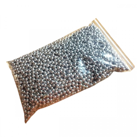Arme sporturi de precizie - Set 1000 bile metalice IdeallStore®, Precision Target, airsoft si prastie, 6 mm, 0.75g, argintiu