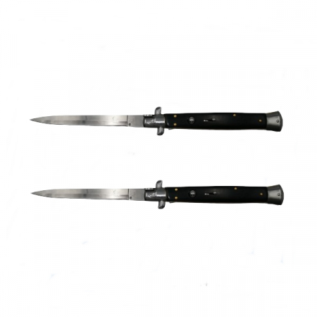 Bricege - Set 2 Bricege automate, Italian Blade, Stiletto, otel inoxidabil, 33 cm, husa inclusa