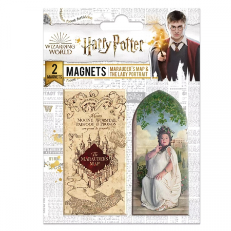 Gaming, Carti & Birotica - Set 2 Magneti Frigider Harry Potter Marauder’s Map, IdeallStore®, 5.5x8cm