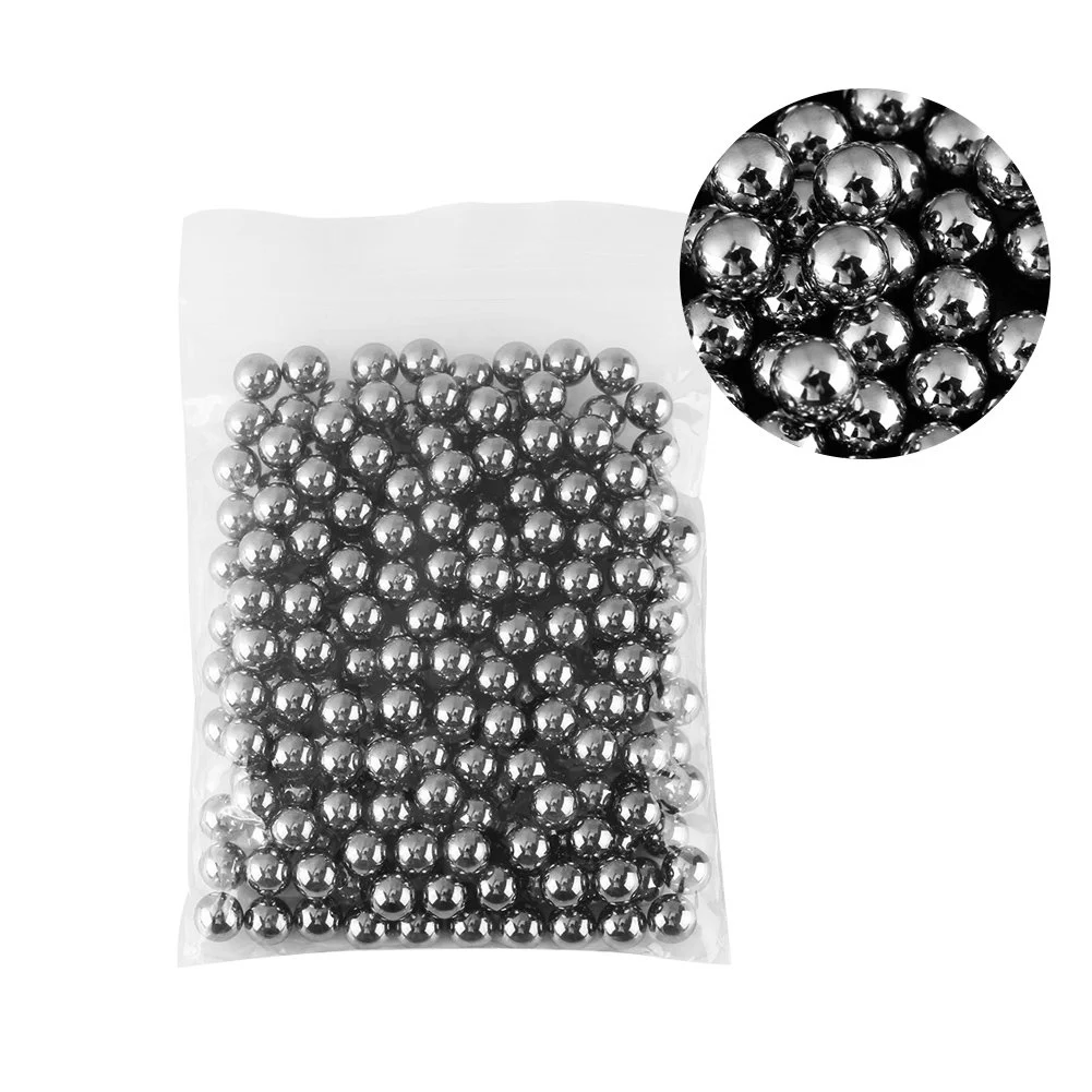 Set 200 bile metalice pentru airsoft si prastie 6 mm, argintiu [6]