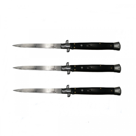 Bricege - Set 3 Bricege automate, Italian Blade, Stiletto, otel inoxidabil, 33 cm, husa inclusa