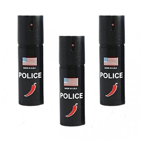 SPORT & TIMP LIBER - Set 3 bucati Spray paralizant chili USA Police, IdeallStore®, 60 ml, husa inclusa