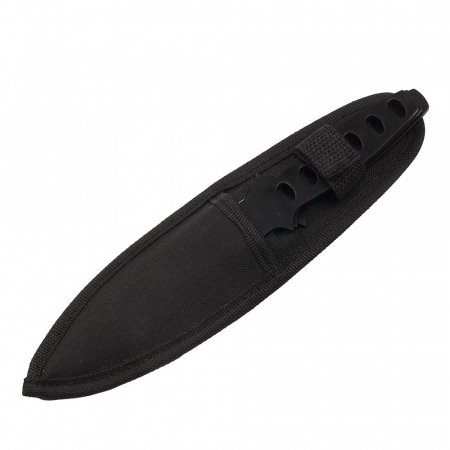 Set 3 cutite de aruncat IdeallStore®, Ballistic Blades, 22.5 cm, negru, husa inclusa [4]