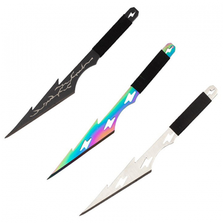 Set 3 cutite de aruncat IdeallStore®, Light of Zeus, 21 cm, multicolor, husa inclusa [1]