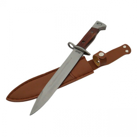 Set 3 cutite de vanatoare IdeallStore®, Ak Attack, otel inoxidabil, maro, teaca inclusa [6]