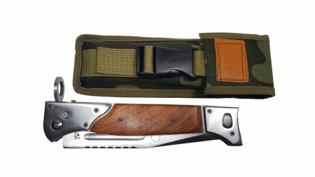Set 3 cutite de vanatoare IdeallStore®, Ak Undercover, otel inoxidabil, maro, teaca inclusa [4]