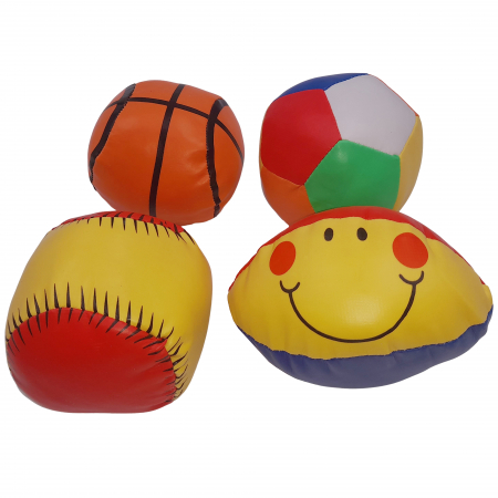 Set 4 mingi de jonglat IdeallStore®, spuma poliuretanica, 140 g, multicolor [1]