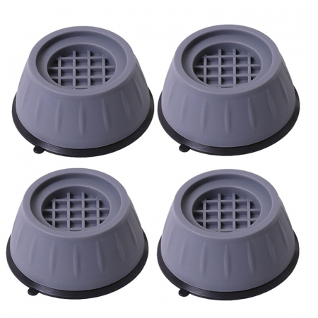 Electrocasnice - Set 4 suporturi anti-soc pentru masina de spalat IdeallStore, plastic dur, gri inchis