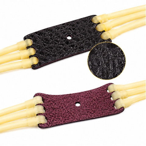 Set 4 benzi de schimb pentru praștie, DEPOX®, latex/piele, galben, 32 cm [1]