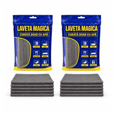 Accesori casa & gradina - Set 10 lavete magice din microfibră DEPOX®, 38 × 29 cm, gri