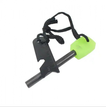Set Amnar pentru camping si Fluier IdeallStore®, Ultimate Survival, otel inoxidabil, 11 cm [6]