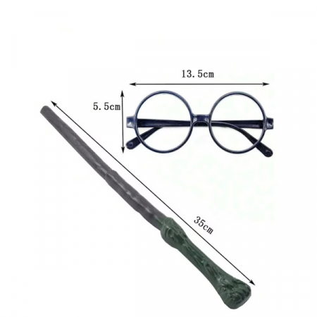 Set bagheta magica si ochelari Harry Potter, IdeallStore®, 35 cm [1]