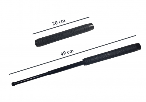 Set Baston cu electrosoc, Police X8 si baston telescopic Police, 50 cm, cadou spray paralizant [2]