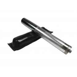 Set baston telescopic din otel, argintiu, 64 cm + box negru 0.5 cm grosime [1]