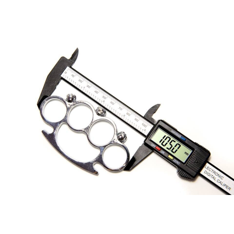 Set baston telescopic 65 cm argintiu + box craniu argintiu [6]