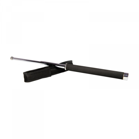 Set baston telescopic 65 cm argintiu + box craniu argintiu [1]