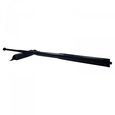 Bastoane telescopice si nunceaguri - Baston telescopic 65 cm IdeallStore®, Total Defence, 4 sectiuni, negru, husa inclusa