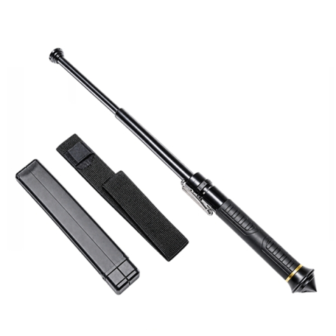 Set baston telescopic din otel 3 sectiuni si spray paralizant chili DEPOX®, rainbow, 66 cm/60 ml, husa inclusa [1]