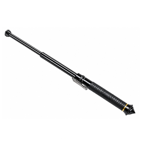Bastoane telescopice si nunceaguri - Set baston telescopic din otel 3 sectiuni si spray paralizant chili DEPOX®, rainbow, 66 cm/60 ml, husa inclusa